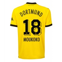 Borussia Dortmund Youssoufa Moukoko #18 Hjemmedrakt 2023-24 Kortermet